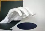 Rechterhand sculptuur in 3D-papercraft, weergave 9