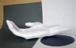 Papercraft of a right hand in origami 3D
