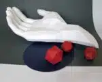 Rechterhand sculptuur in 3D-papercraft, weergave 6