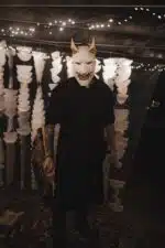 Oni demonenmasker in papercraft 3D, weergave 6