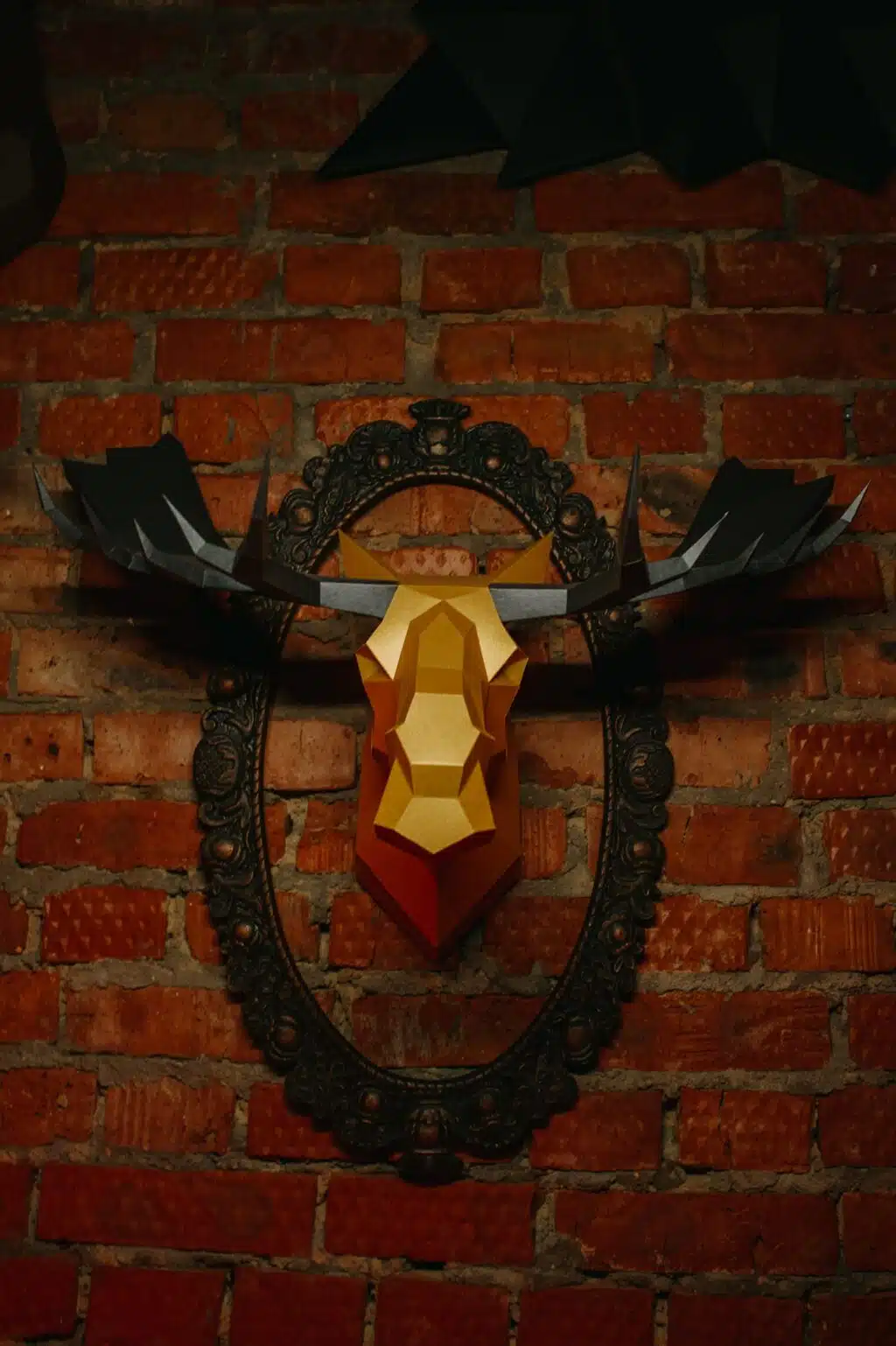 3D papercraft moose trophy