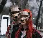 Máscara de oso en papercraft 3D