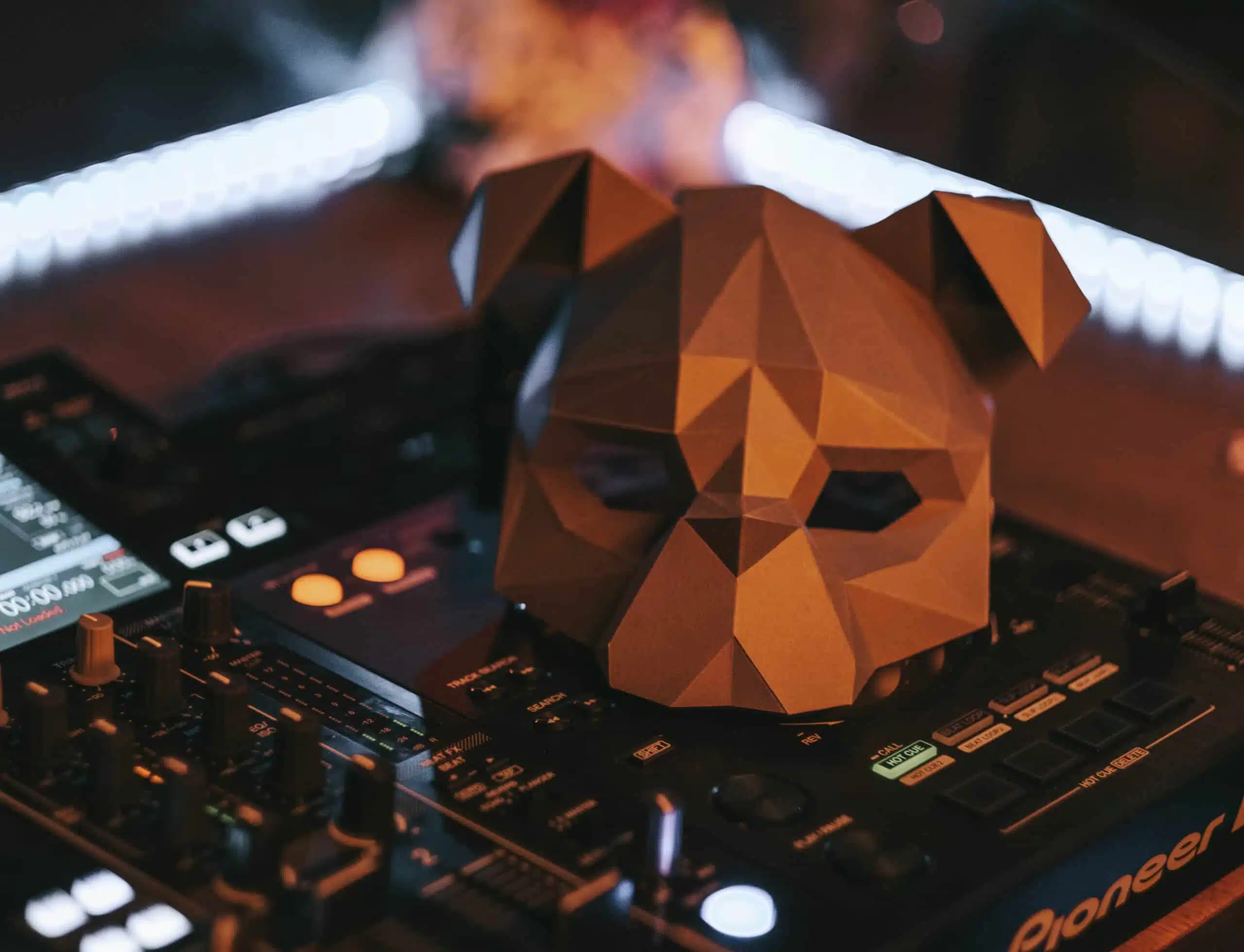Hond masker papercraft 3D, weergave 9