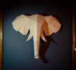 Olifant papercraft kop 3D, 3D-model