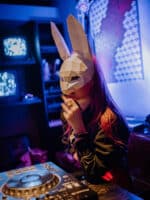 Papercraft de masque de lapin en origami 3D