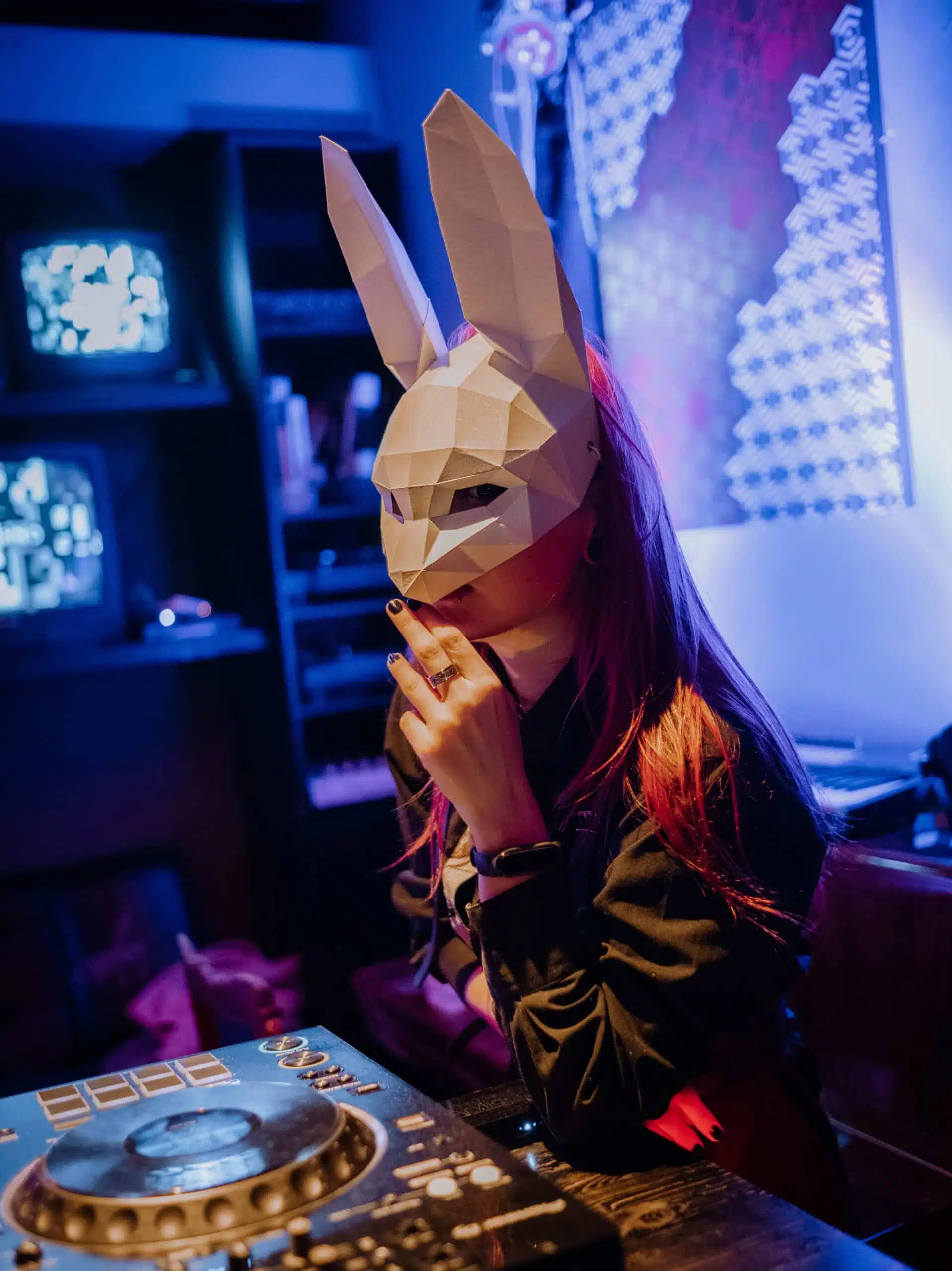 3D papercraft konijnenmasker, weergave 6