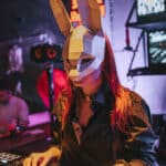 Papercraft de masque de lapin en origami 3D