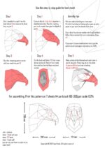 3D-Papercraft-Skulptur Adlerkopf