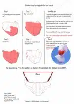 Red Polygonal 3D Papercraft Halloween Mask