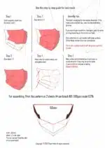 Pink Polygonal 3D Papercraft Halloween Mask