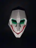 Clownsmasker in papercraft 3D, weergave 5