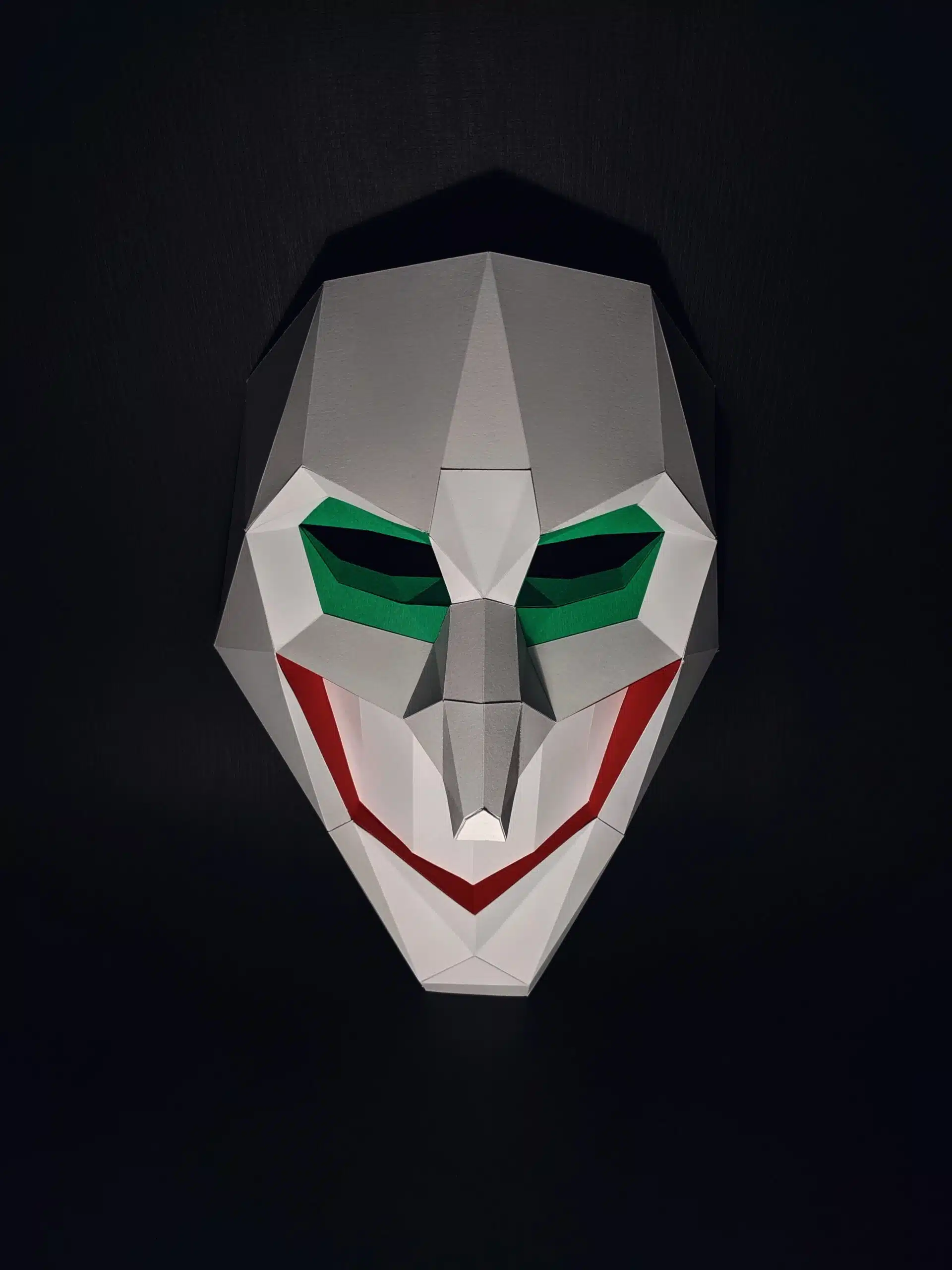 Clownsmasker in papercraft 3D, weergave 5