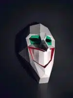 Clownsmasker in papercraft 3D, 3D-model