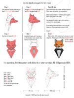 Papercraft de renard en costume en origami 3D