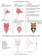Papercraft 3D vos in pak, weergave 3