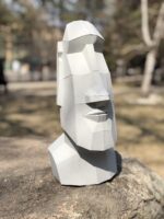 3D Papercraft Moai Head