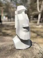 3D Papercraft Moai Head