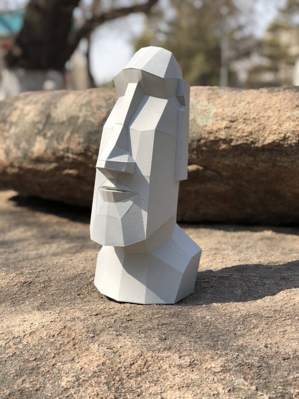 3D Papercraft Moai Head