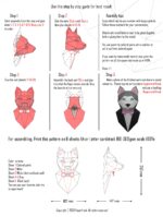 Sculpture chien husky en papercraft 3D