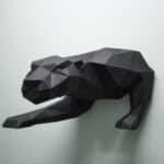 Papercraft eines Panthers in 3D-Origami