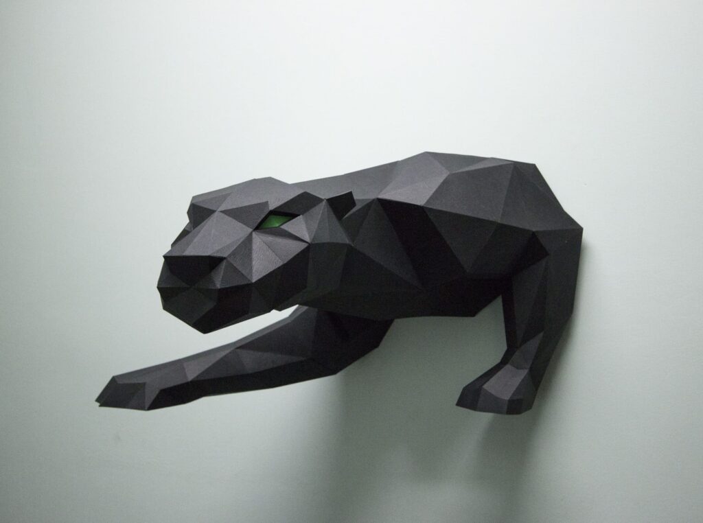 Panthère en papercraft 3D