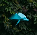 Papercraft de delfín en origami 3D