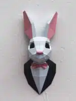 Coniglio in costume in papercraft 3D