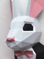 Coniglio in costume in papercraft 3D