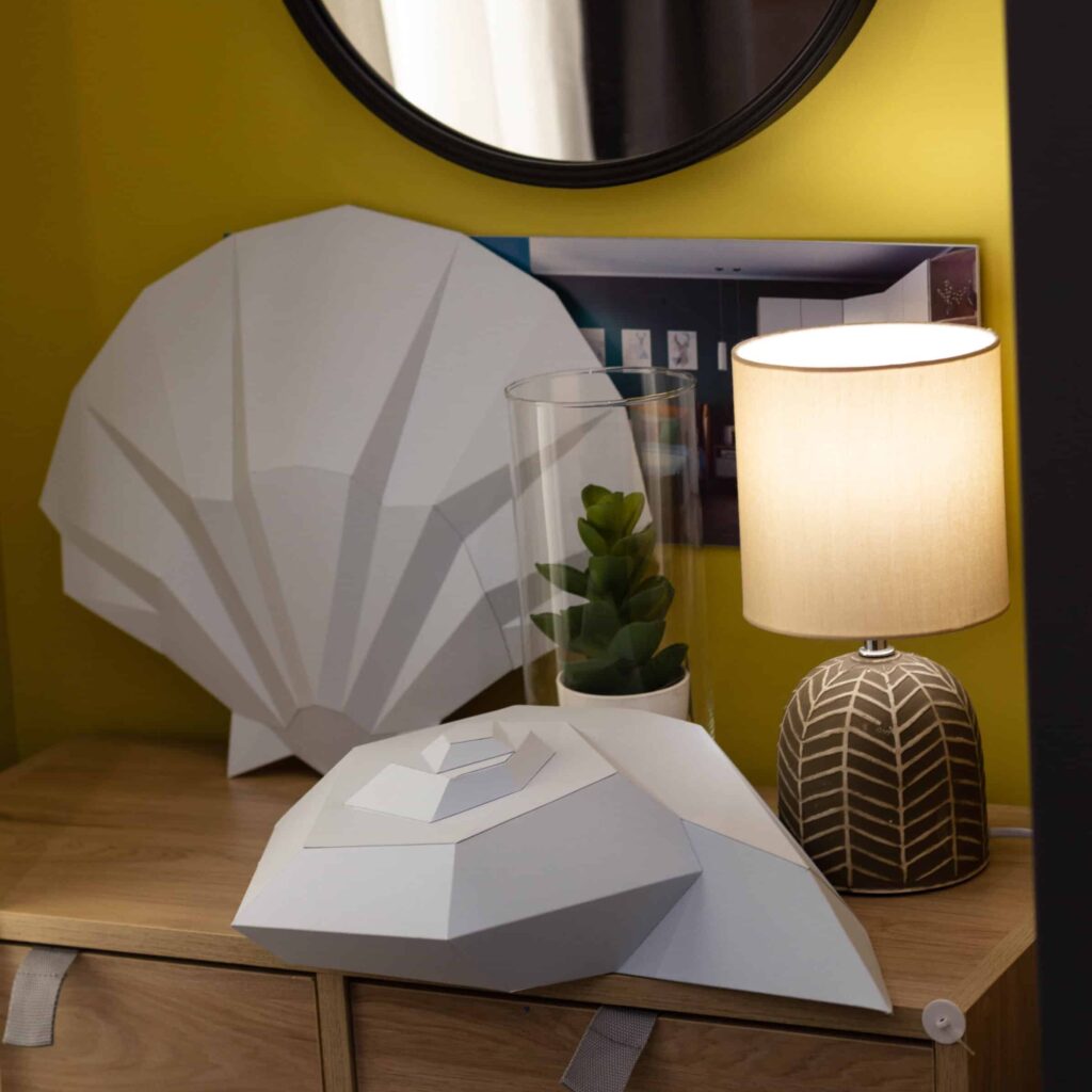 Papercraft de coquillage en origami 3D