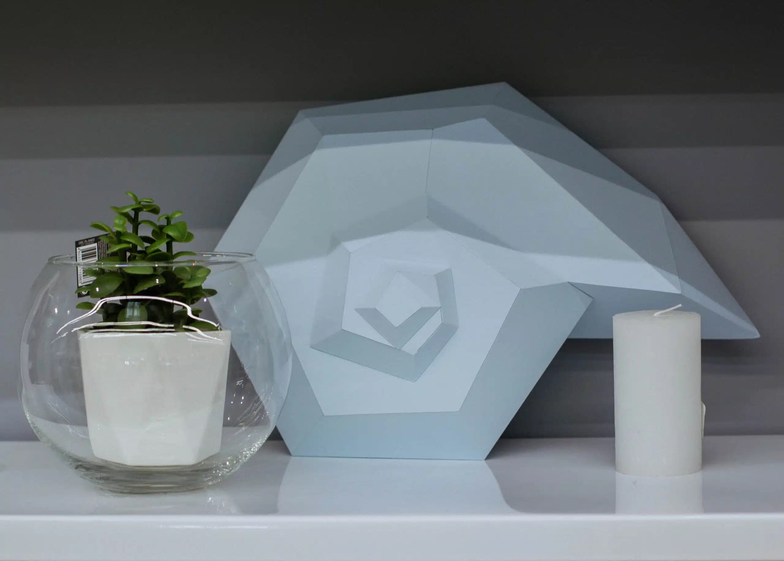 Papercraft schelp in 3D-origami, weergave 10