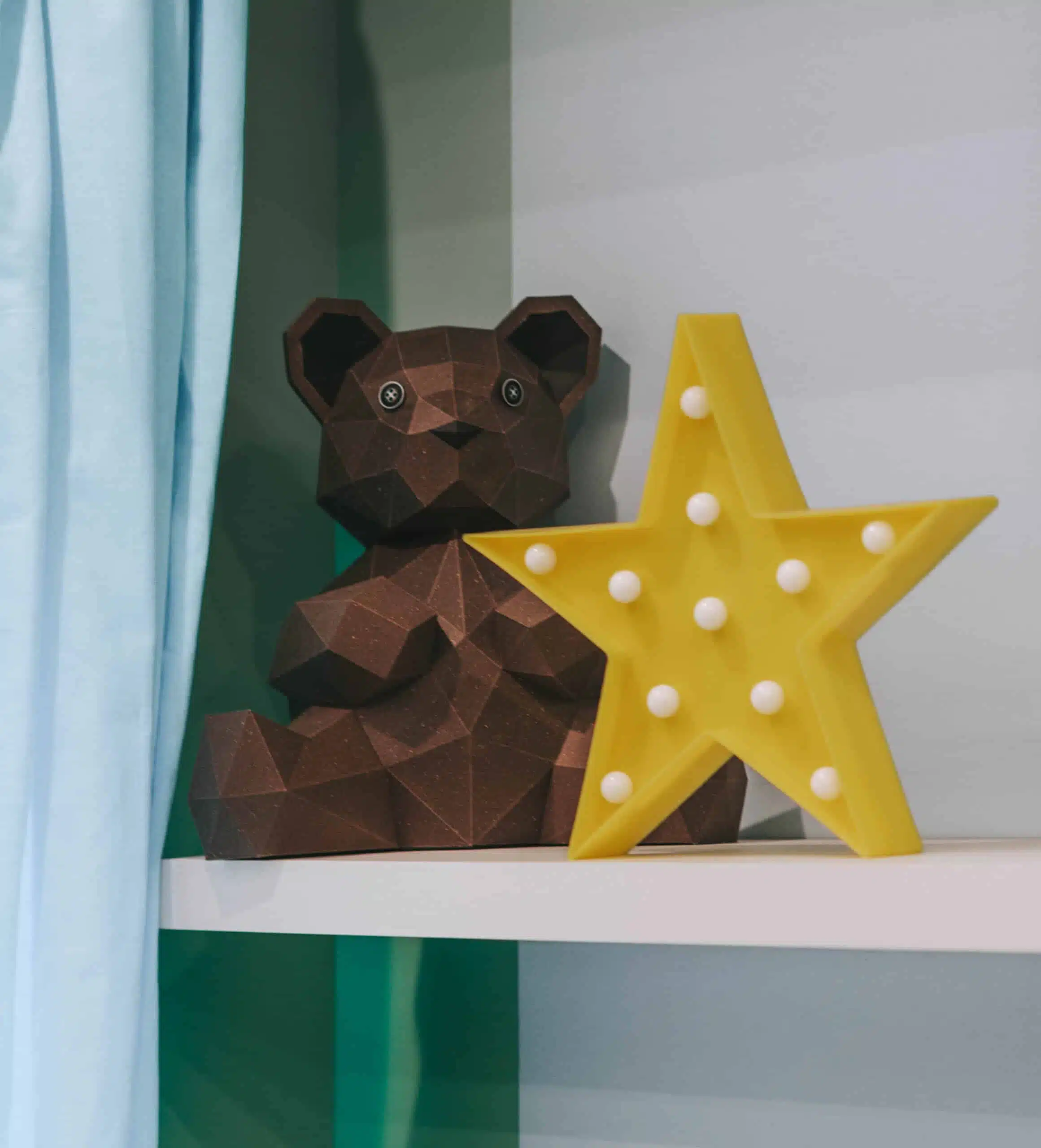 Urso em papercraft 3D para montar – vista 2