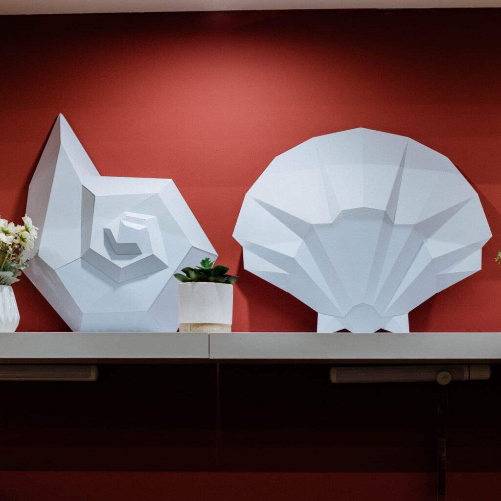 Papercraft de coquillage en origami 3D