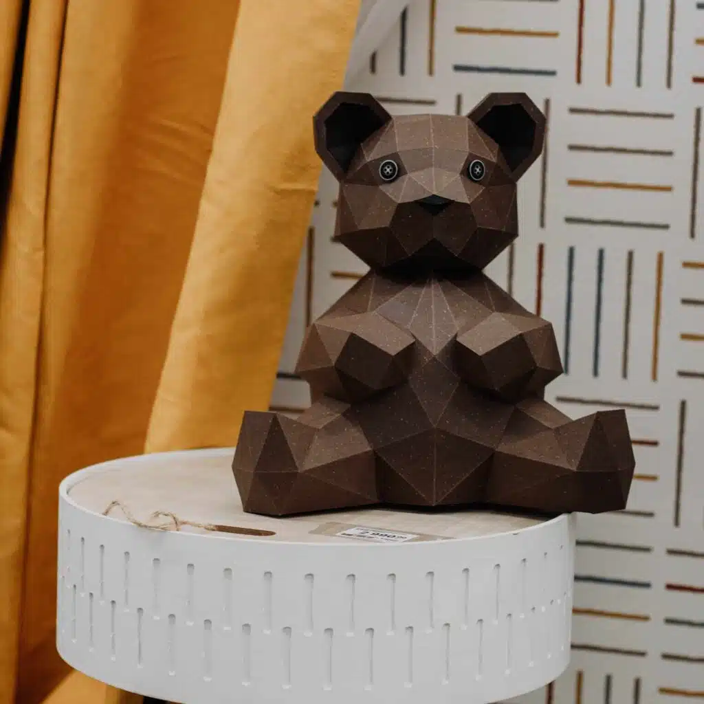 Papercraft d'ours en origami 3D