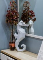 Cavalo-marinho em papercraft 3D