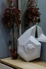 Papercraft schelp in 3D-origami, weergave 9