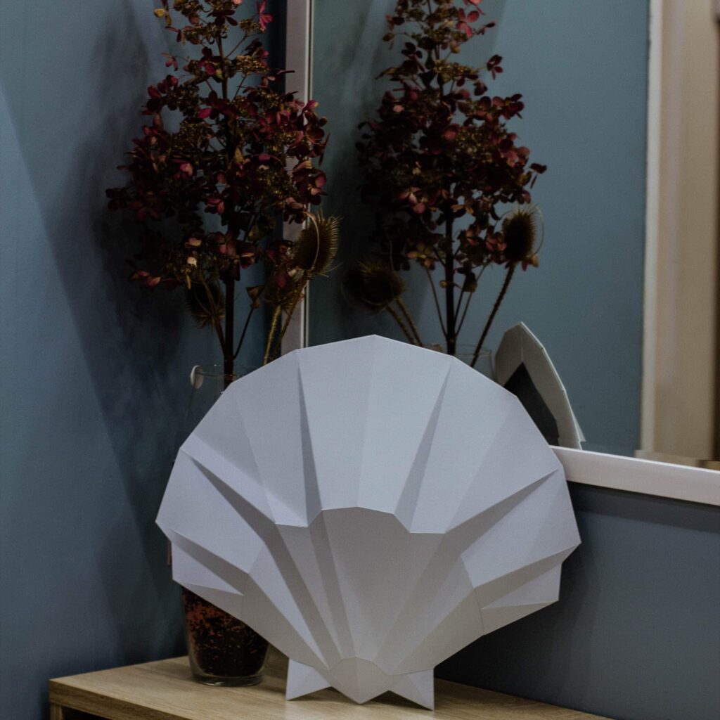 Papercraft de coquillage en origami 3D