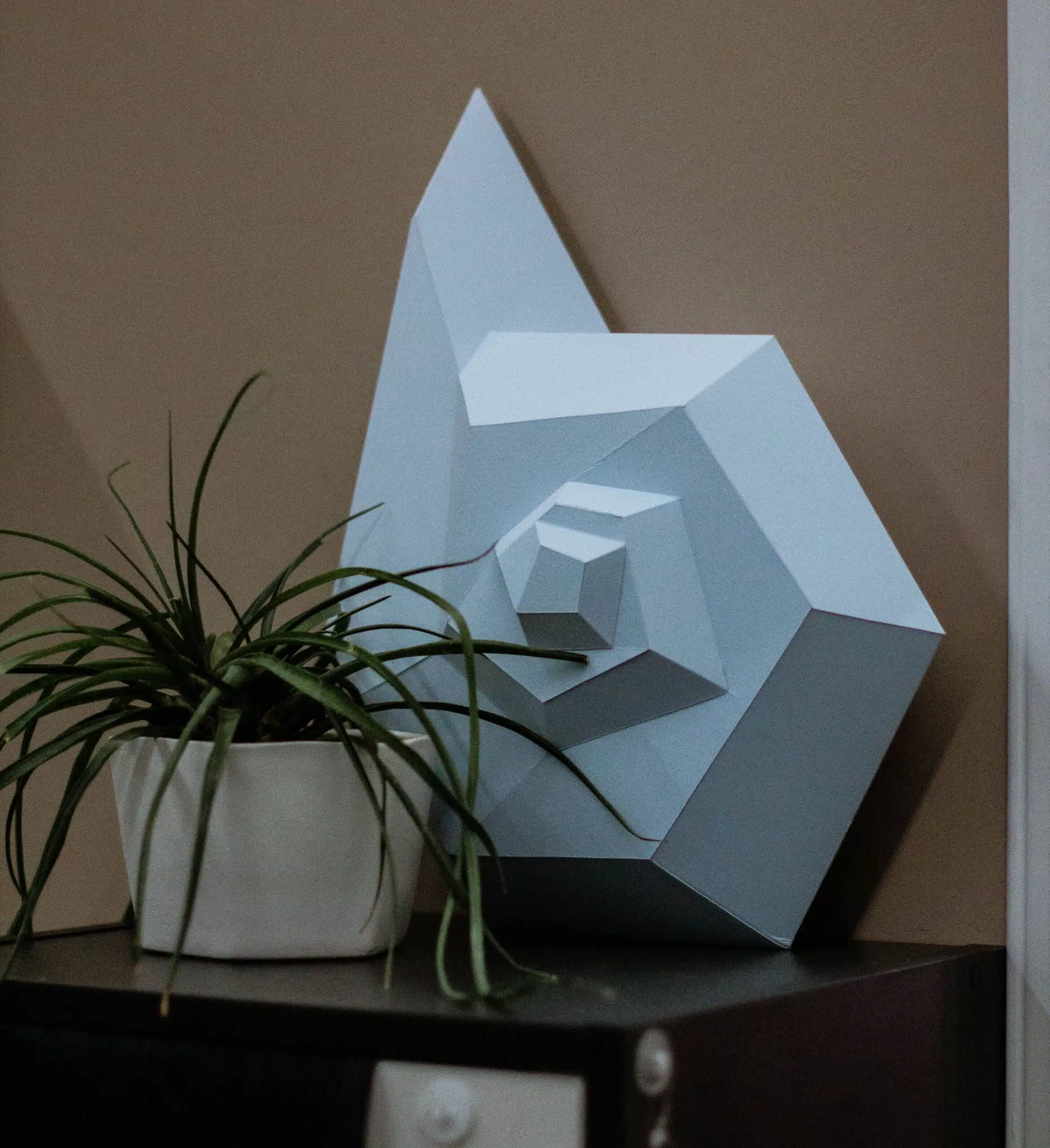 Papercraft schelp in 3D-origami, weergave 6