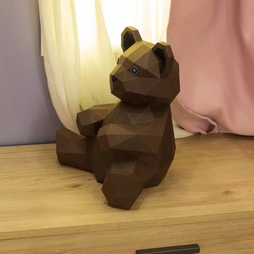 Papercraft d'ours en origami 3D