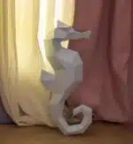 3D papercraft zeepaardje, weergave 6