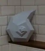 Papercraft schelp in 3D-origami, weergave 2