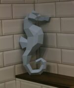 Cavalo-marinho em papercraft 3D