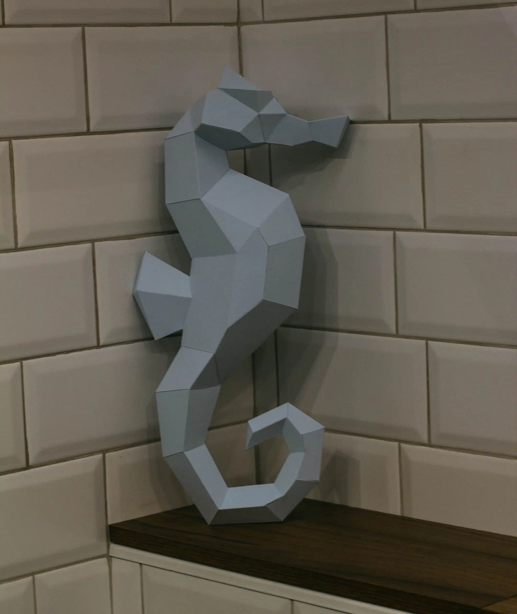 3D papercraft zeepaardje, weergave 5