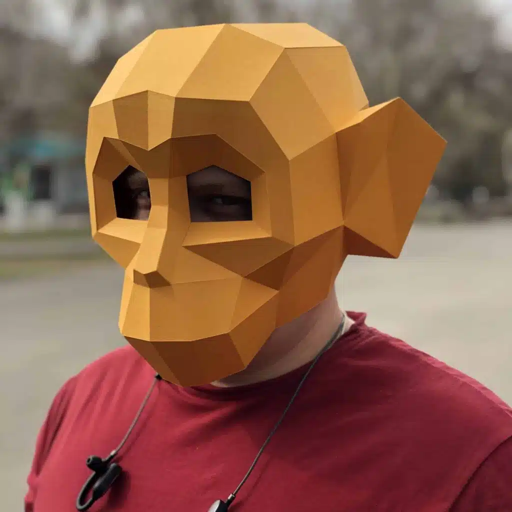 Affenmaske Papercraft 3D Halloween