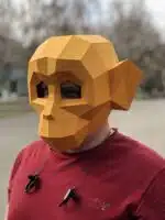 Masker aap 3D papercraft Halloween, 3D-model