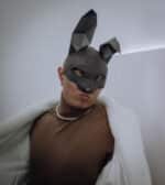 Papercraft rabbit mask en origami 3D