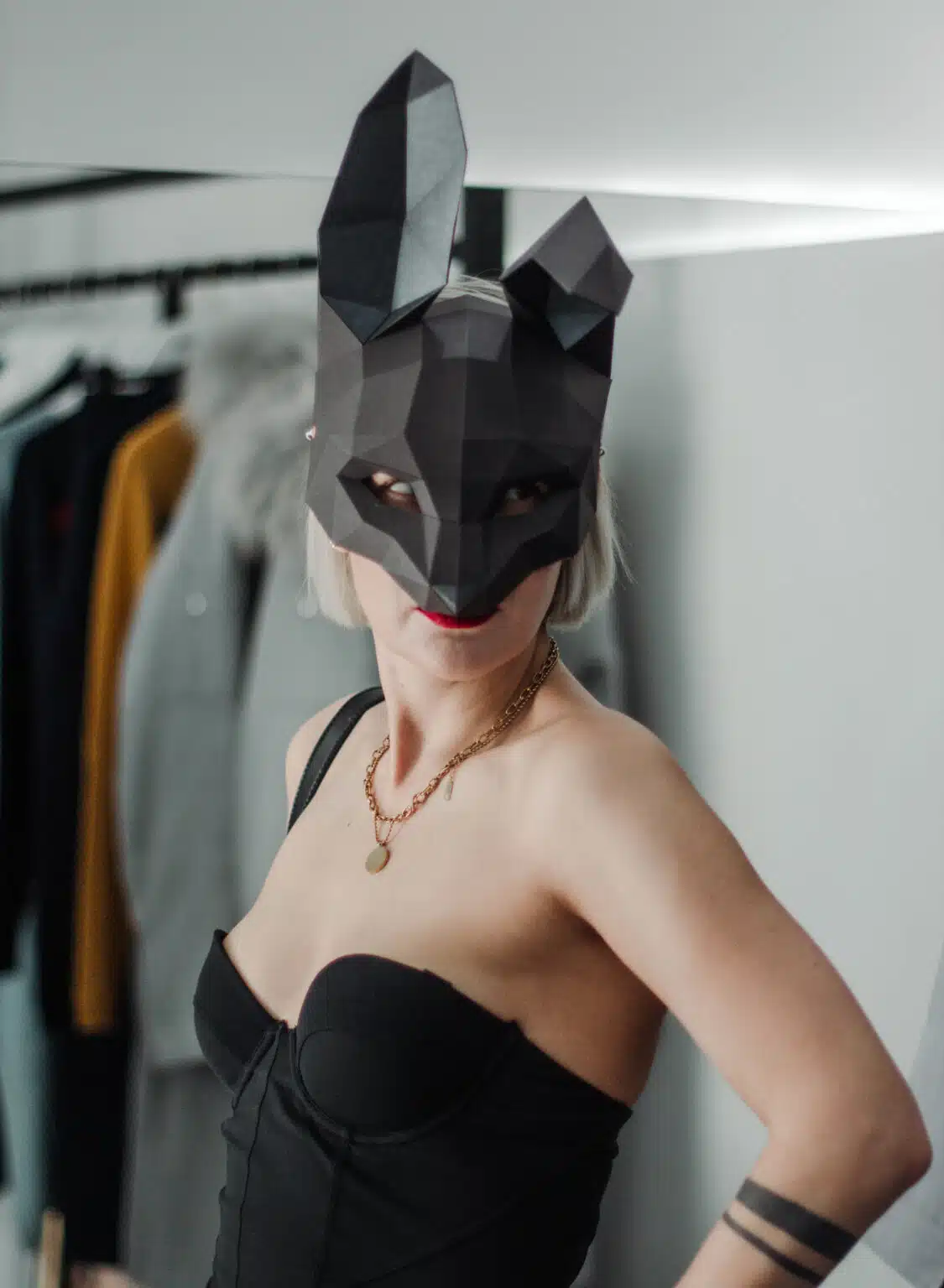 Papercraft rabbit mask en origami 3D Papercraft rabbit mask en origami 3D