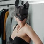 Papercraft rabbit mask en origami 3D