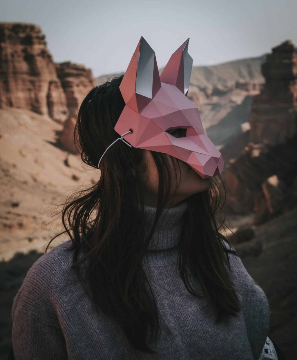 Máscara de gato en papercraft 3D