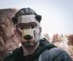 Máscara de oso en papercraft 3D