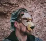 Máscara de oso en papercraft 3D